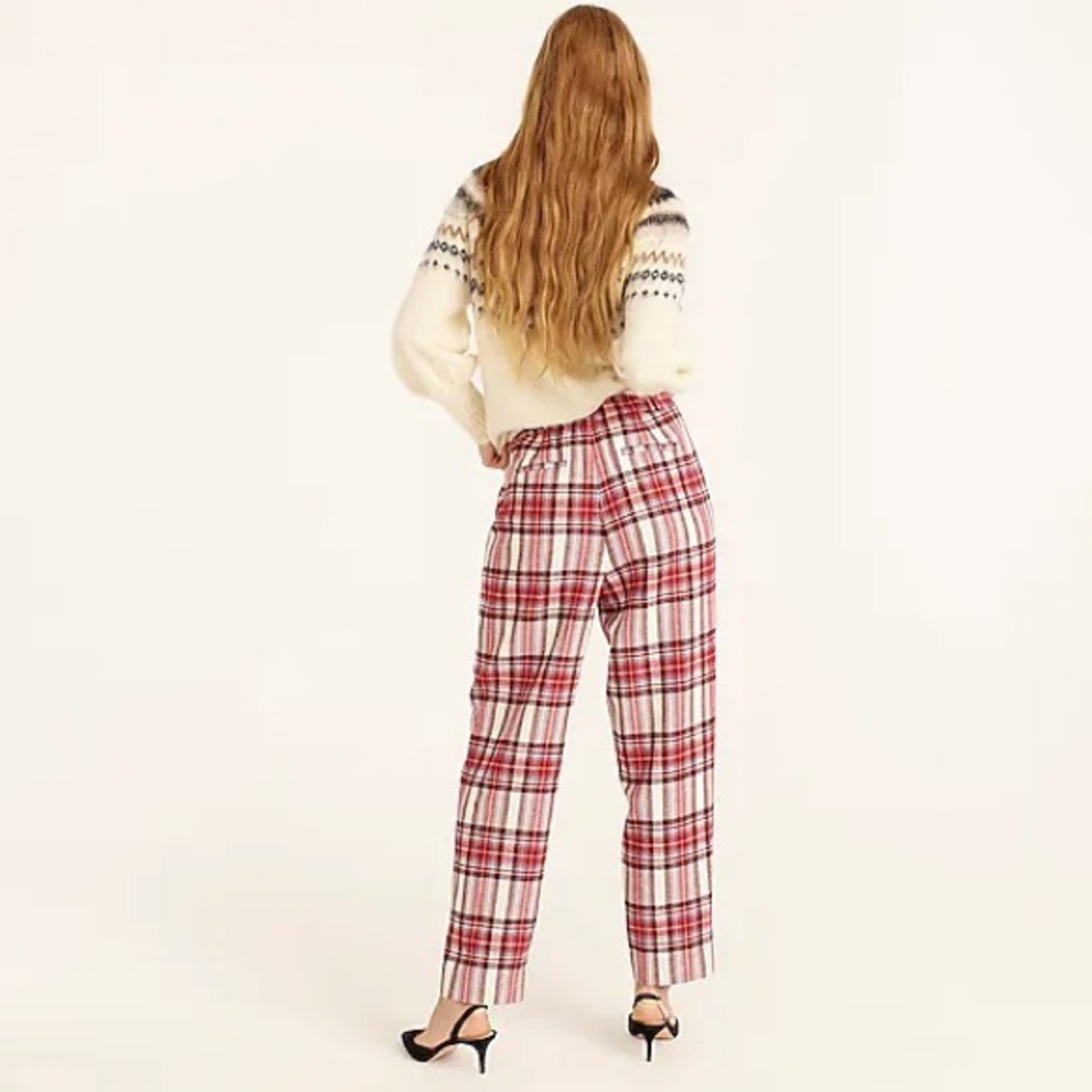 J. Crew NEW Tapered-leg wool pant in vintage plaid